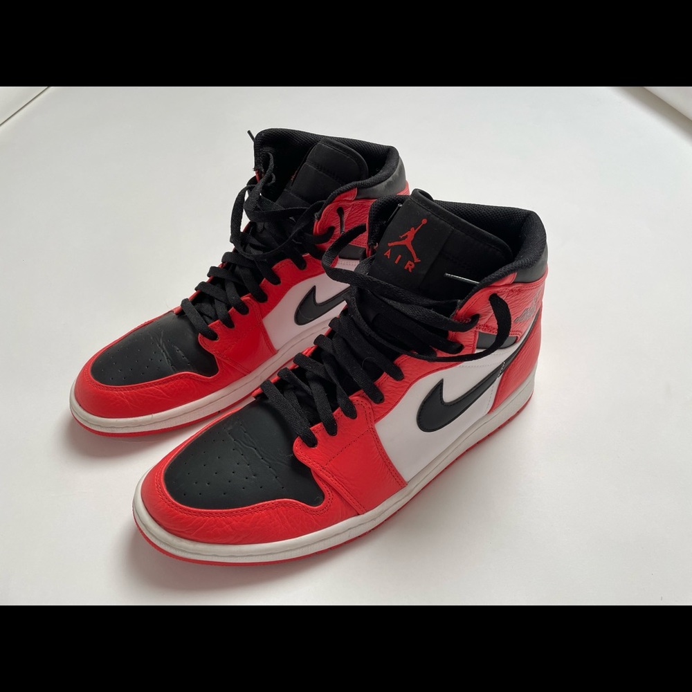 nike air jordan 1 red white and black